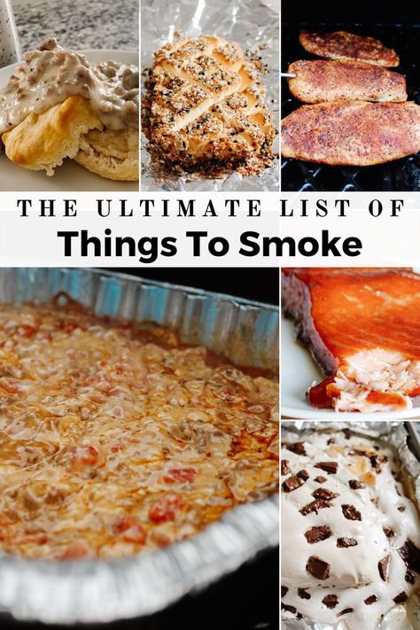 Smoked recipes Smoker Cooking Recipes, Smoker Grill Recipes, Easy Smoker Recipes, Bbq Smoker Recipes, Traeger Cooking, Smoker Recipes Electric, Pellet Smoker Recipes, Traeger Grill Recipes, Try Everything