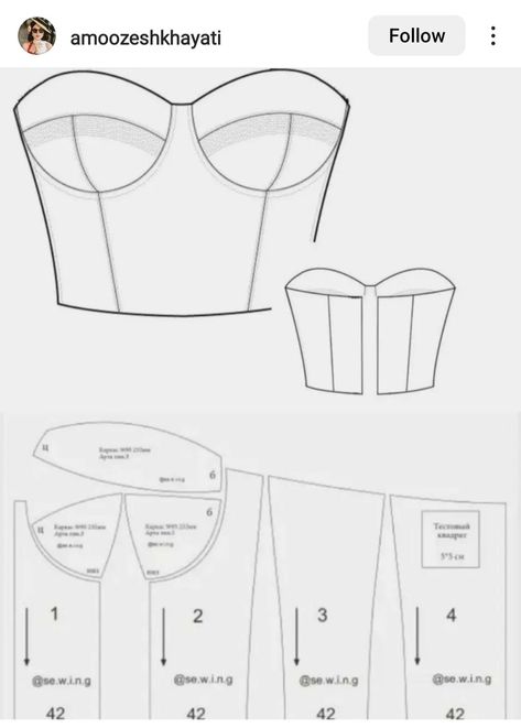 Diy Corset, Diy Clothes Patterns, Clothing Pattern Design, Corset Sewing Pattern, Sewing Projects Clothes, Sewing Clothes Women, Corset Pattern, Fashion Design Patterns, Diy Clothes Design