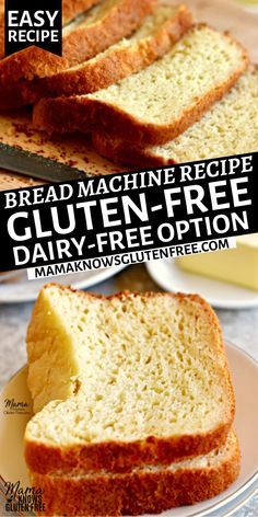 Gluten Free Bread Machine Recipes, Gluten Free Bread Maker, Mama Knows Gluten Free, Gluten Free Bread Machine, Dairy Free Bread, Homemade Gluten Free Bread, Easy Bread Machine Recipes, Gluten Free Sandwich Bread, Gluten Free Bread Recipes