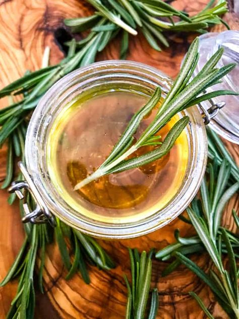 This homemade Rosemary Simple Syrup recipe is a delicious and sweet condiment. Perfect for a cocktail, mocktail, or dessert recipe. Gluten free sugar syrup with lots of fresh herb flavor. #simplesyrup #rosemary #cocktails Rosemary Simple Syrup Recipe, Cranberry Rosemary Simple Syrup, Sage Simple Syrup Cocktail, Rosemary Simple Syrup Cocktail, What Is Simple Syrup, Thyme Simple Syrup, Orange Simple Syrup, Rosemary Syrup, Rosemary Simple Syrup