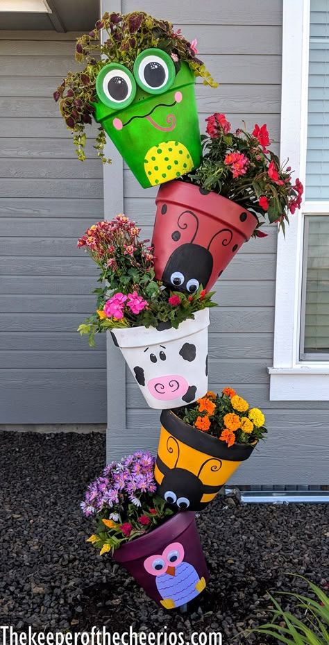 Clay Pot Crafts Garden, Decorated Clay Pots, Terra Cotta Pot Crafts Diy, Clay Pot Projects, Flower Pot People, Flower Pot Art, Pot People, Terra Cotta Pot Crafts, Diy Flores