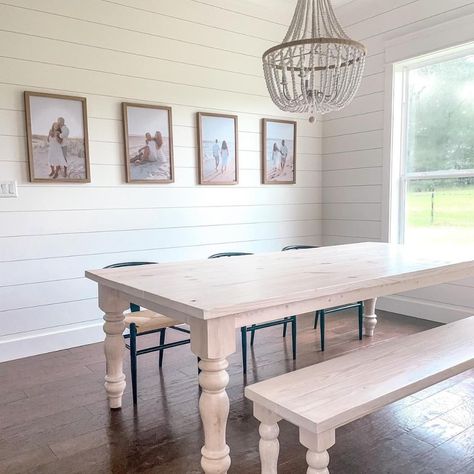 Shiplap Wall In Dining Room, Shiplap In Dining Room, Dining Room Shiplap Wall, Dinning Room Addition, Shiplap Dining Room Wall, Shiplap Wall Dining Room, Wall Behind Dining Table, Shiplap Dining Room, Small House Makeover