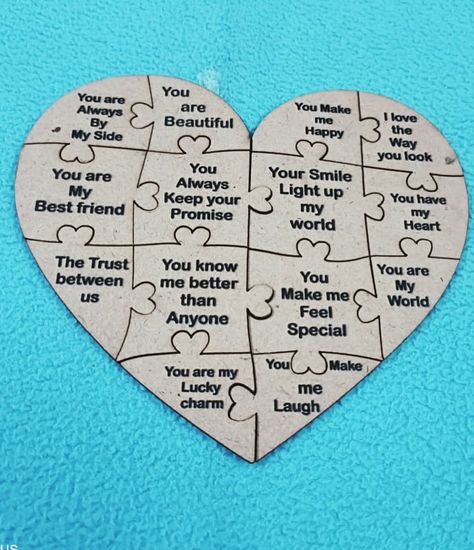 ✨Join pieces and let them know how much you love them by showing them the reasons with the help of this puzzle game❤️🤝🏻 Grab it now or save for later [Gifts, customised gifts, order now, trending gifts] #artisticsnehal #puzzle #puzzlegift #woodenpuzzle #personalisedgift #reasonswhyiloveyou #showyourlove #couplegifts #giftingsolution #love #giftforhim #giftforher #shippingpanindia #dmtoorder #followformore #trendingreels Diy Puzzle Gift Ideas, Puzzle For Boyfriend, Cute Puzzles For Boyfriend, We Fit Like Puzzle Pieces Love, You Are An Important Piece Of The Puzzle, Puzzle Drawing, Bday Quotes, Reasons Why I Love You, You Complete Me