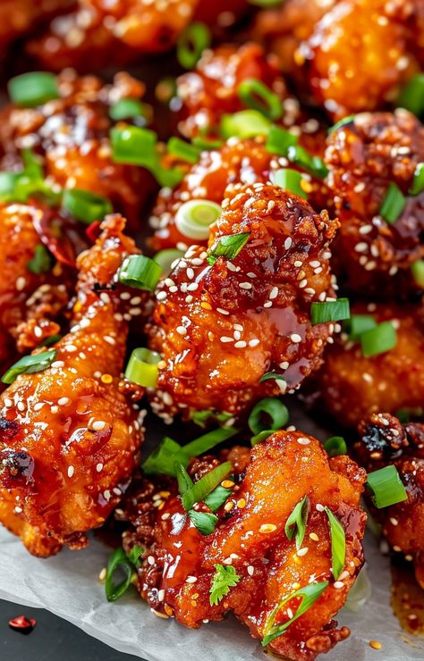 Experience the perfect blend of sweet and spicy with this Korean Fried Chicken recipe. A delicious twist on a classic, ideal for an adventurous home cook looking for a taste of Korea. Sweet Fried Chicken, Chicken Breast Recipes Spicy, Spicy Breaded Chicken Recipes, Spicy Dishes Recipes, Spicy Foods Recipes, Spicy Sweet Chicken, Korean Chicken Recipe, Spicy Food Recipes, Crispy Korean Fried Chicken