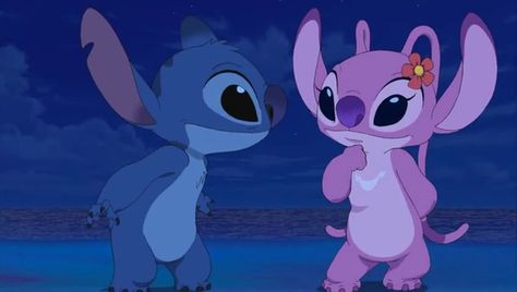 Angel Lilo And Stitch, Angel Stitch, Stitch Character, Lilo Y Stitch, Stitch Drawing, Lilo Et Stitch, Cartoon Profile, Stitch And Angel, Cute Stitch