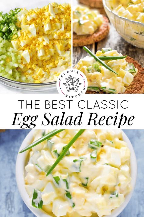 Creamy Egg Salad, Egg Salads, Egg Salad Recipe Easy, Green Pepper Recipes, Classic Egg Salad Recipe, Ultimate Sandwich, Best Egg Salad Recipe, Chicken Dumplings Recipe, Classic Egg Salad