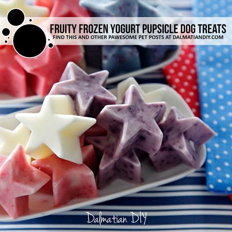 4th Of July Dog Treats, Jack Snacks, Yogurt Dog Treats, Dog Treats To Make, Summer Dog Treats, Frozen Dog Treats Recipes, Frozen Dog Treats Homemade, Frosty Paws, Dog 4th Of July