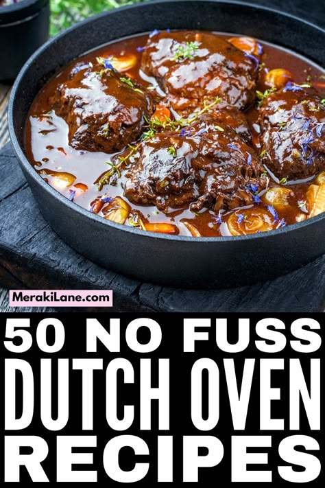 Camping Dutch Oven, Cooking In Dutch Oven Easy Recipes, Recipes For Lodge Dutch Oven, Ditch Oven Camping Recipes, Slow Cook Dutch Oven Recipes, How To Cook In A Dutch Oven, Make Ahead Dutch Oven Meals, Dutch Oven Dishes, Health Dutch Oven Recipes