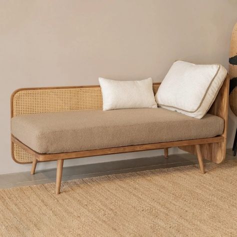 100 Best Sofa Designs: Versatile Styles for Ultimate Comfort Cane Chaise Lounge, Best Sofa Designs, Cane Weaving, Cane Bench, Mumbai Apartment, Interior Design Articles, Wooden Couch, Spa Furniture, Jewellery Studio