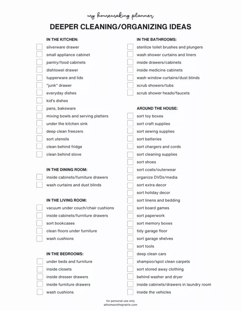 Deep Cleaning Checklist.pdf House Deep Cleaning List, Bedroom Deep Clean Checklist, Cleaning Essentials List, Basic Cleaning Checklist, Kitchen Deep Cleaning Checklist, Household Items Checklist, Deep Cleaning Bedroom Checklist, Deep Cleaning Lists, Deep Clean Checklist