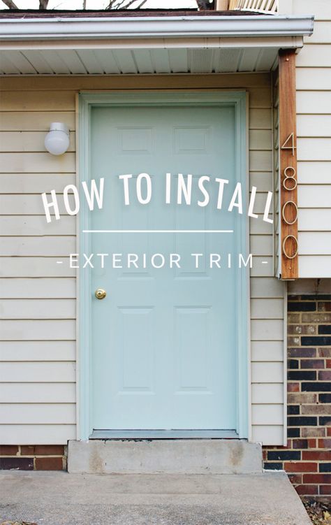 How To Install Exterior Trim Outside Door Trim Ideas, Trim Around Exterior Door, Exterior Front Door Trim Ideas, Front Door Trim Ideas Moldings Exterior, Exterior Door Molding, Diy Exterior Door Trim, Front Door Molding Exterior, Cranberry Front Door, Front Door Trim Exterior