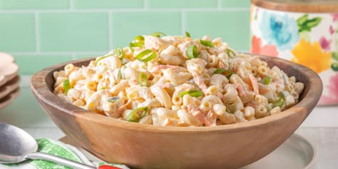 Hawaiian Macaroni Salad Is a Favorite Secret of the Aloha Statethepioneerwoman Barbecue Recipes Sides, Hawaiian Mac Salad, Macaroni Salads, Hawaiian Macaroni Salad, Barbecue Sides, Grilled Watermelon, Mac Salad, Hawaiian Recipes, Macaroni Salad Recipe