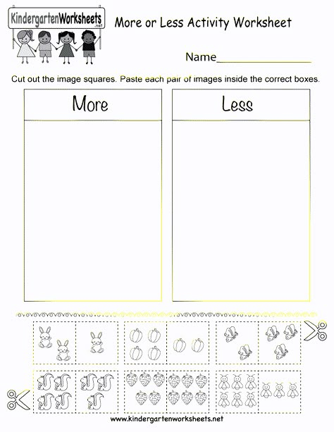 Kindergarten More or Less Activity Worksheet Printable Comparing Numbers Kindergarten, Kindergarten Math Free, Kindergarten Math Worksheets Free, Greater Than Less Than, Mathematics Worksheets, Activity Worksheet, Comparing Numbers, Preschool Math Worksheets, Numbers Kindergarten