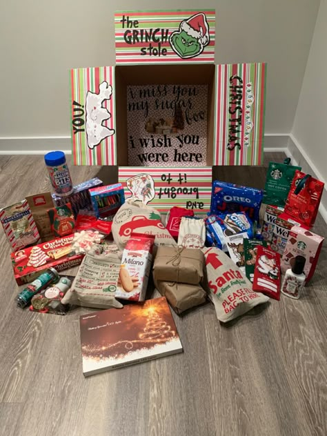 Gifts For Deployed Soldiers, Care Package For Deployed Husband, Deployment Anniversary Care Package, Calendar Squares Deployment, Christmas Care Package For Family, Gifts For Deployed Husband, Deployment Christmas Care Packages, Deployment Christmas Card Ideas, Holiday Care Package Ideas