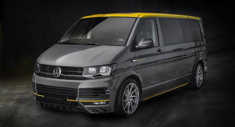 U.S. Designer Creates A Mean-Looking VW T6 For Carlex Design https://www.carscoops.com/2018/10/u-s-designer-creates-mean-looking-vw-t6-carlex-design/?utm_source=contentstudio&utm_medium=referral #creativity #WittyRead Carlex Design, Van Signwriting, Vw Kampeerwagens, Unique Cabin, Vw Transporter Van, Vw Camper Conversions, Van Volkswagen, Transporter Van, Caddy Van