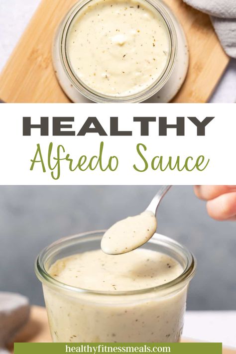 Healthier Alfredo, Low Fat Alfredo Sauce, Healthy Alfredo Sauce Recipe, Healthy Alfredo, Healthy Alfredo Sauce, Chicken Alfredo Sauce, Healthy Chicken Alfredo, White Sauce Pasta, Healthy Fitness Meals