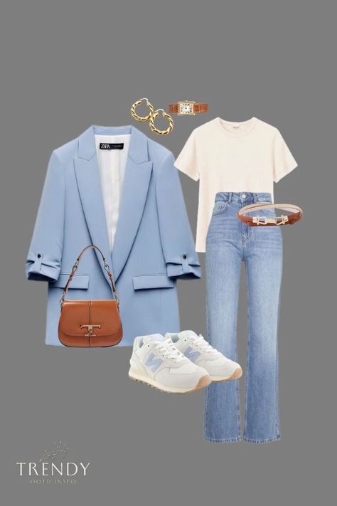 Everyday Fashion Outfits, Mode Casual, Casual Day Outfits, Stylish Work Outfits, Casual Chic Outfit, Casual Work Outfits, Modest Fashion Outfits, Looks Chic, Blazer Outfits