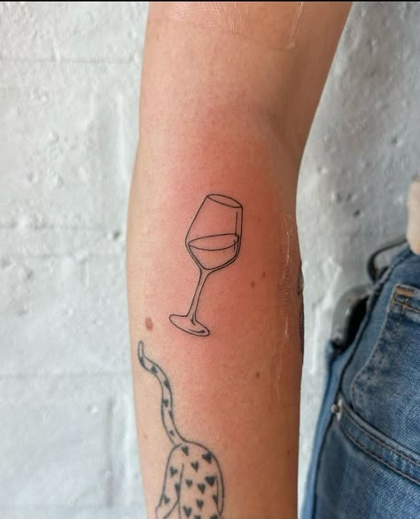 Aperol Spritz Tattoo, Wine Glass Tattoos, Wine Glass Tattoo, Wine Tattoo, Ace Tattoo, Sticker Sleeve, Glasses Tattoo, Glass Tattoo, Tattoo Baby