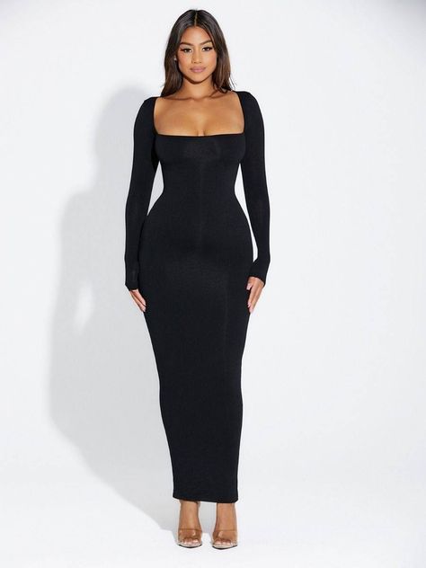 Tight Dress Outfit, Long Gowns, Ribbed Bodycon Dress, Naked Wardrobe, Looks Street Style, Lounge Dress, Grad Dresses, Curvy Dress, Get Yours Now