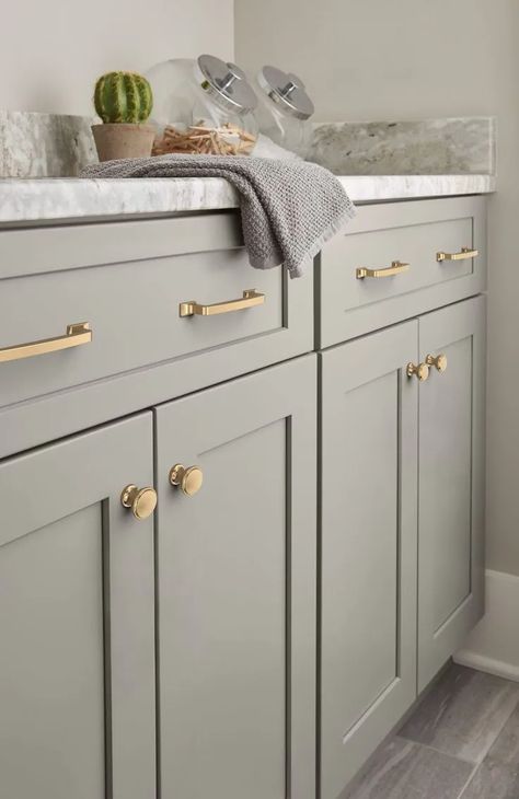 7 BEST Taupe Kitchen Cabinet Ideas [October 2024 Update] Countertops With Greige Cabinets, Diy Two Tone Kitchen Cabinets, Modern Taupe Kitchen Cabinets, Mizzle Kitchen Cabinets, Tan Cupboards Kitchen, Taupe Cabinets Wood Island, Painted Kitchen Cabinets 2024, Best Kitchen Cabinet Colors 2024, Stone Gray Kitchen Cabinets