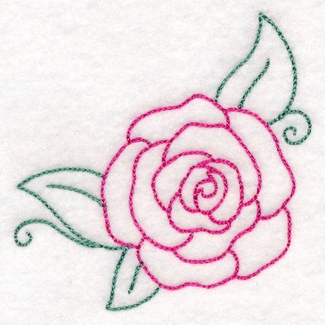 Hanky Embroidery Design Simple, Embroidery Patterns Vintage Flowers, Simple Cute Embroidery, Cute Embroidery Designs Simple, Rose Flower Embroidery Designs, Embroidery Flowers Pattern Design, Embroidery Designs Drawing, Embroidery Designs Simple, Back Stitch Embroidery