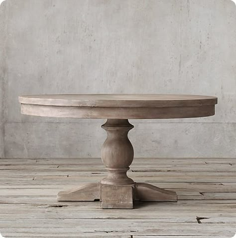 Refinished Dining Table in Weathered Gray                                                                                                                                                                                 More Restoration Hardware Style, Kitchen Table Makeover, Table Farmhouse, Table Makeover, Kitchen Tables, Dining Table Design, Furniture Redo, Bath Furniture, Redo Furniture