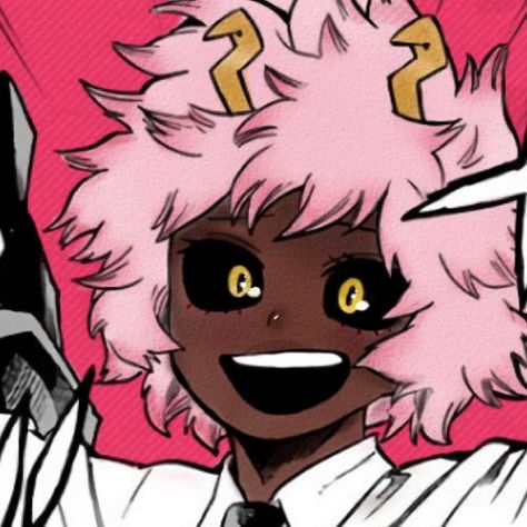 Mina Ashido Black, Black Mina Ashido, Mexican Anime Characters, Black Mha Characters, Mha Redesigns, Poc Pfps, Poc Pfp, Coloring Anime, Poc Edits