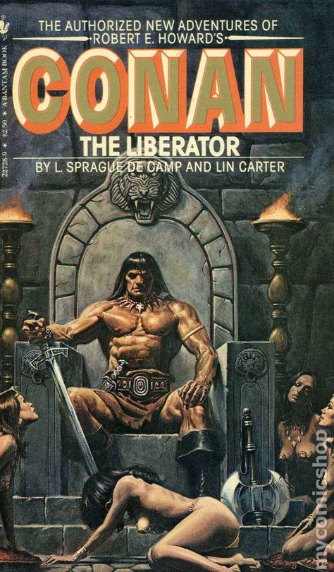 Conan Cover Art by Frank Frazetta (Sphere/Lancer Books) | The Book Haven Barbarian Art, Hyborian Age, Arte Pulp, The Liberator, رسم كاريكاتير, Robert E Howard, Conan Comics, Pulp Fiction Art, Boris Vallejo