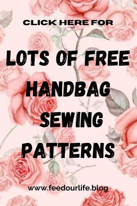 Get access to lots of handbag, clutch, back pack, purse and pouch sewing patterns. #handbagsewingpatterns #bagsewingpatterns #freesewingpatterns #freebagpatterns #bagpatterns #feedourlife Sewing Projects Purse Ideas, Fabric Handbags Patterns Free Sewing, Patterns For Purses Free, Handbag Patterns Free Sewing Projects, Free Handbag Sewing Patterns, Handmade Handbags Patterns, Free Handbag Patterns To Sew, Diy Purses And Bags Easy, Bag Patterns To Sew Free And Easy