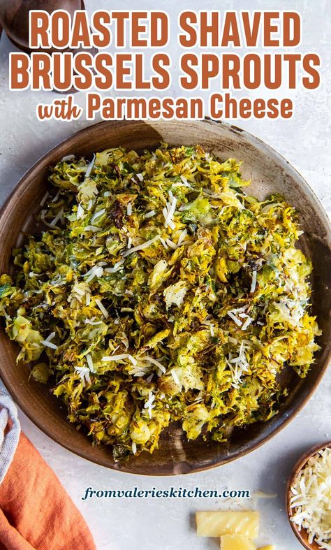 Shaved Brussels Sprouts Recipe, Fried Brussel Sprouts, Shaved Brussel Sprouts, Thanksgiving Vegetables, Roasted Sprouts, Salad Inspiration, Shredded Brussel Sprouts, Roasted Vegetable Recipes, Brussels Sprout