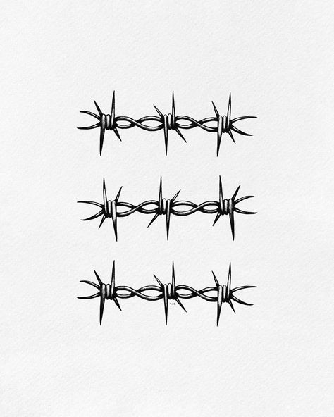 Will Finch on Instagram: “Barbed wire . . . . . . #barbedwire #barbedwiretattoo #fineart #finearttattoo #minimalisttattoo #blackandwhite #minamalist #finelinetattoo…” Barb Wire Tattoo Design, Barbed Wire Knuckle Tattoo, Barbed Wire Drawing, Barb Wire Tattoo, Barbwire Tattoo, Barbed Wire Tattoo, Barbed Wire Tattoos, Pikachu Tattoo, Swansea Wales