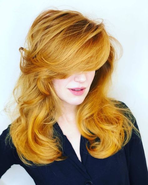 all the volume for this marigold babe 💛 @hair.by.nicholas • • • #hairgoals #hairdressermagic #salonlife #hairtends #hairdresser… Sunflower Hair Color, Marigold Hair, Sunflower Hair, Boring Hair, Painted Faces, Short Hair Ideas, Life's Too Short, The Colors Of The Rainbow, Character Board