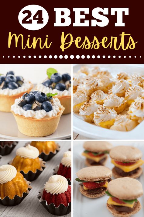 Mini-desserts may be tiny treats, but they're big on flavor and satisfaction! From brownie bites to mini-cheesecakes, these little bites are sure to delight. Mini Desserts Ideas, Tiny Desserts, Desserts Mini, Mini Brownie Bites, Bakery Sweets, Mini Dessert Recipes, Mini Dessert Cups, Desserts Ideas, Mini Bites