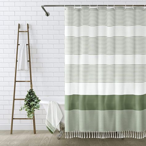 Transform your bathroom into a serene oasis with the Awellife Boho Sage Green Shower Curtain. This stunning shower curtain combines a captivating boho design with a calming sage green color, creating a tranquil and stylish atmosphere in your bathroom. Tassel Shower Curtain, Sage Green Shower Curtain, Navy Blue Shower Curtain, Elegant Shower Curtain, Black And White Shower Curtain, Green Shower Curtain, Elegant Shower Curtains, Blue Shower Curtain, Cloth Shower Curtain