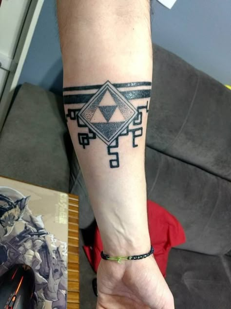 Triforce Tattoo, Triforce Symbol, Matching Tattoos For Siblings, Tech Tattoo, Nerdy Tattoos, Zelda Tattoo, Gamer Tattoos, Power Tattoo, Nerd Tattoo