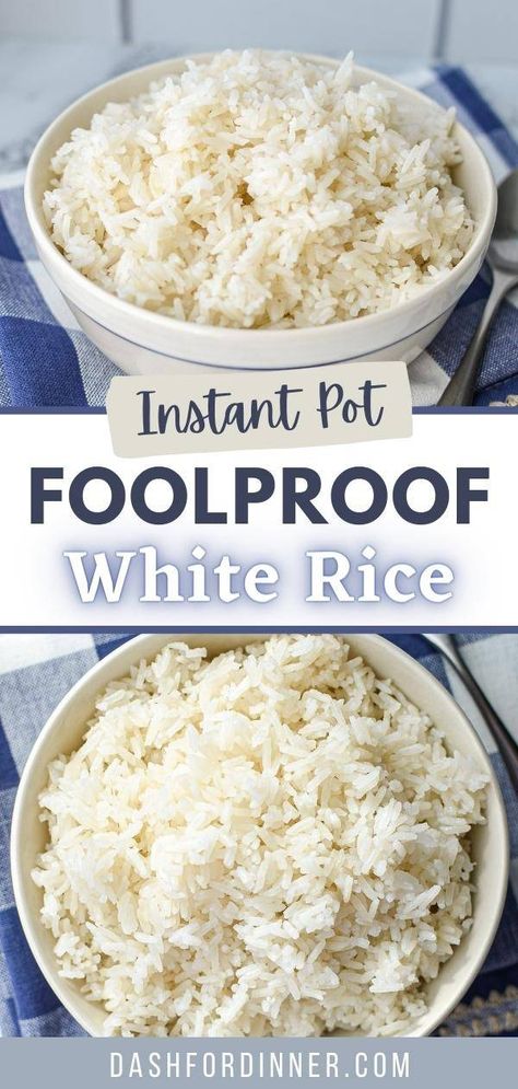 If you're looking for easy Instant Pot side dishes, you have to try this easy recipe for Instant Pot White Rice. This foolproof Instant Pot rice recipe is SO simple to make, and completely versatile. It goes with all of your favorite Instant Pot recipes, and is a naturally gluten free side dish. If you're looking for ways to prepare easy meals and meals for weeknights, let the Instant Pot come to the rescue and start with this easy recipe for Instant Pot white rice! Instagram Pot Rice, Instant Pot Minute Rice, Perfect Rice Instant Pot, How To Cook White Rice In Instant Pot, Instant Pot Rice Recipes White, Instant Rice In Instant Pot, Instapot White Rice, Instant Pot Long Grain White Rice, Rice Instant Pot White