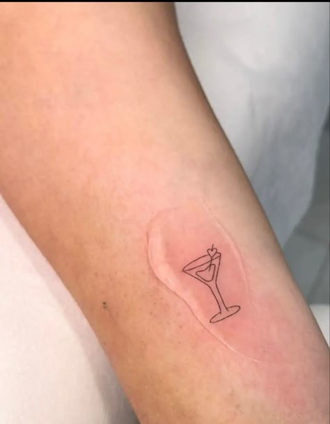 Shot Glass Tattoo, Martini Fine Line Tattoo, Fine Line Margarita Glass Tattoo, Cocktail Glass Tattoo, Traditional Martini Glass Tattoo, Tiny Martini Glass Tattoo, Simple Martini Glass Tattoo, Martini Glass Tattoo, Martini Tattoo