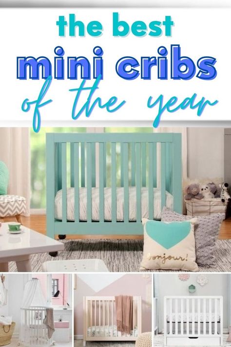 Mini cribs are perfect for small spaces and shared bedrooms! Here you'll find 7 of the best mini cribs for baby. They are all affordable, stylish and top-rated! Mini Crib Nursery Small Spaces Pottery Barn Kids, Mini Cribs For Small Spaces, Small Cribs For Small Spaces, Diy Mini Crib, Mini Crib Nursery Small Spaces, Diy Bassinet, Small Baby Cribs, Circle Crib, Cribs For Small Spaces