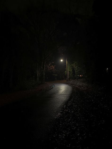 Dark Late Night Aesthetic, Creepy Nature Photography, Dark Eerie Photography, Dark Night Pictures, Walking In The Woods At Night, Aesthetic Dark Photos, Dark Outdoors Aesthetic, Dark Creepy Background, Night Scene Photography