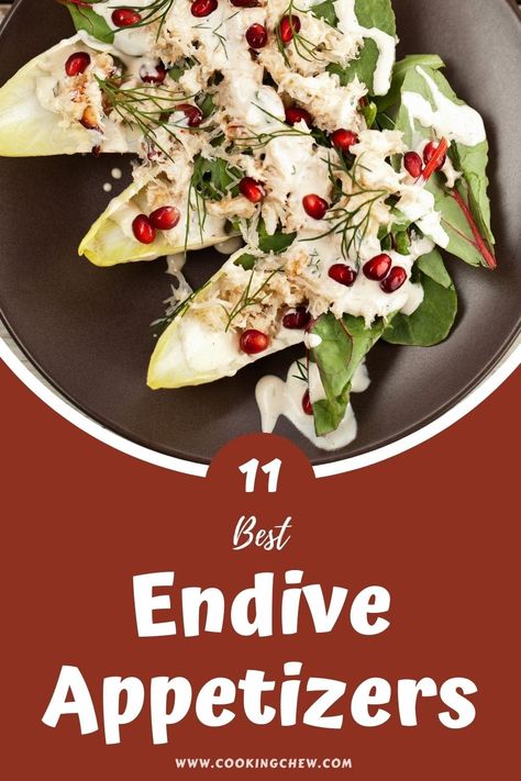 Are you thinking of an appetizer to add flavor to your main course? Well, you're in luck! It's time to experiment with endive leaves! So we prepared 11 easy, endive appetizers for you to try! Summer Tapas, Endive Appetizers, Bitter Foods, Flower Salad, Endive Recipes, Belgian Endive, Endive Salad, Holiday Party Food, Cocktail Food