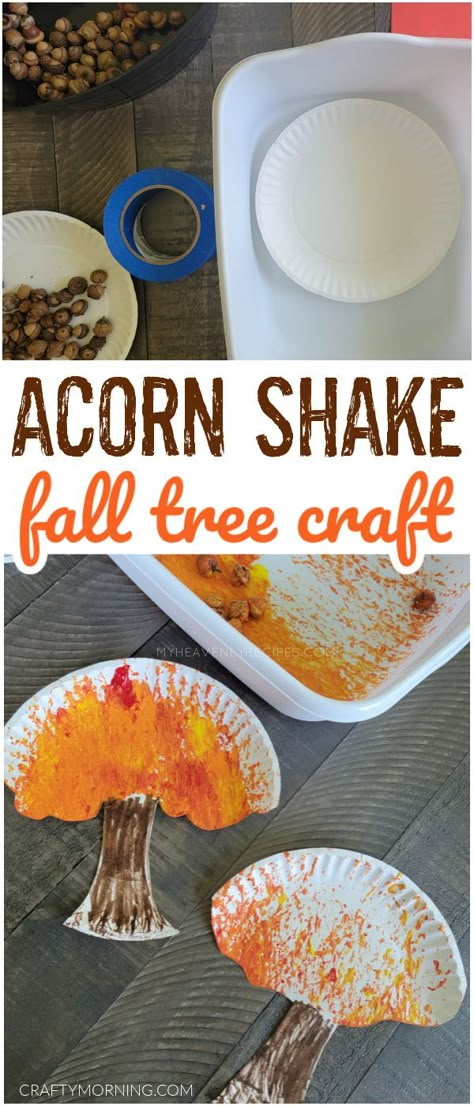 Fall Art For Toddlers, Fall Tree Craft, Acorn Painting, Acorn Art, Harvest Crafts, Prek Crafts, September Crafts, Thanksgiving Crafts Preschool, Preschool Crafts Fall