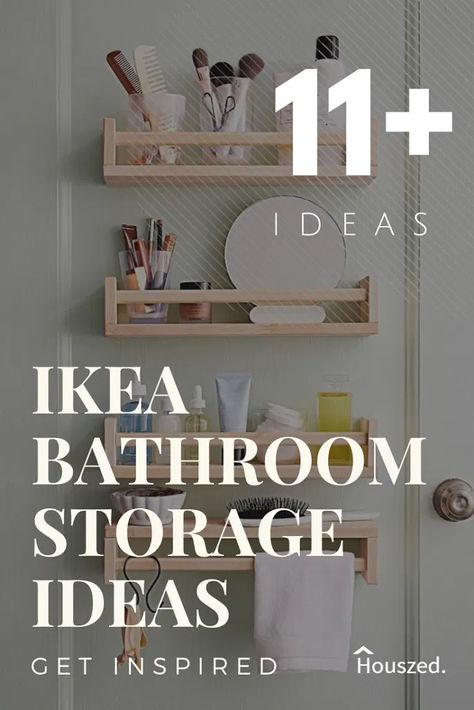 11 Clever IKEA Bathroom Storage Ideas Over The Toilet Shelves Diy, Ikea Bathroom Ideas Storage, Over The Toilet Storage Ideas Small Spaces, Bathroom Ikea Storage, Toilet Shelves Ideas Small Spaces, Ikea Bathroom Decor, Create Bathroom Storage, Ikea Bathroom Cabinet Storage, Small Toilet Storage