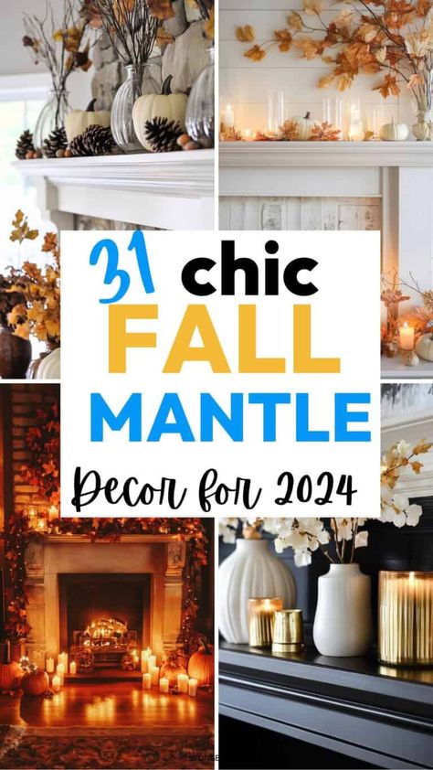 Fall Decor Mantle Ideas, Tv Mantle Ideas, Cedar Mantle Fireplace, Brick Fireplace Mantle Ideas, Diy Mantle Ideas, Mantle Ideas With Tv, Fall Mantle Decor Ideas, Decorating A Fireplace Mantle, Brick Fireplace Mantle