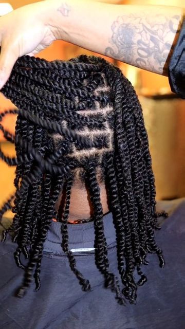 Medium Two Strand Twists, Medium Spring Twist, Medium Sized Twists, Marley Hairstyles, Big Twist Braids Hairstyles, Medium Twist, Hair Braid Patterns, Twists Hairstyles, Curly Crochet Hair Styles