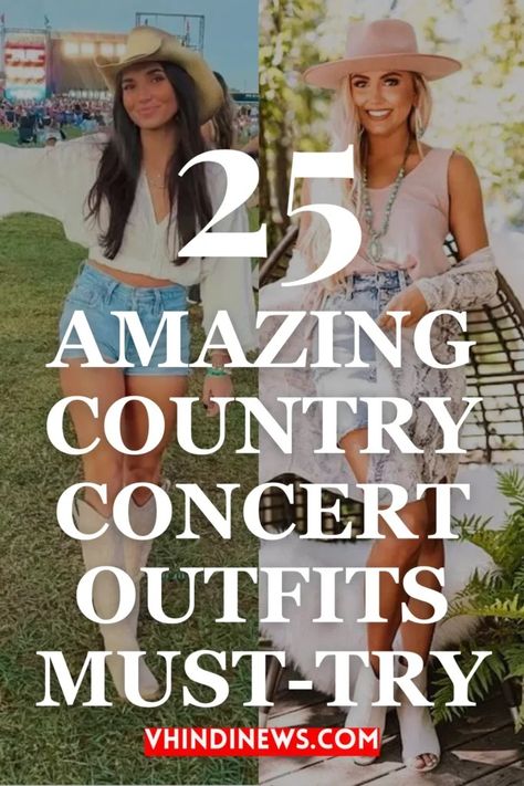 25 Must-Have Trendy Country Concert Outfits for Summer 2024: Cowgirls to Denim Dreams 63 Outfits For A Country Concert Summer, Country Western Concert Outfit Ideas, Outfits For Outdoor Concert Summer, Country Outdoor Concert Outfit, Cowboy Concert Outfits For Women, Country Fan Fest Outfits, Summer Country Concert Outfit Over 40, Outfit For Country Concert Summer, Country Concert Outfit Ideas Without Boots