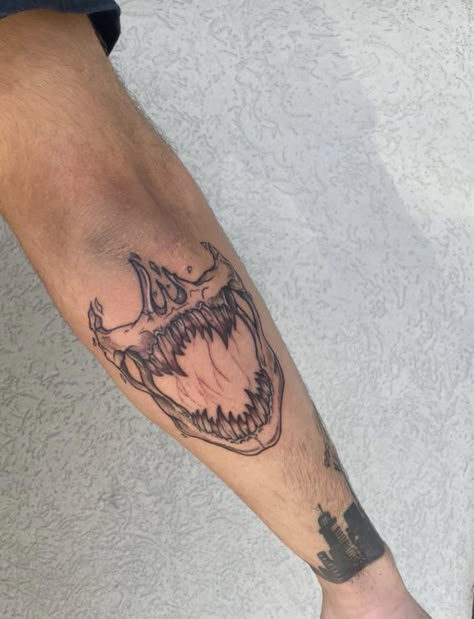 Mouth Tattoo, Tooth Tattoo, Simple Tattoos For Guys, Small Forearm Tattoos, Sick Tattoo, Scary Tattoos, Tattoo Butterfly, Elbow Tattoos, Tatuaje A Color