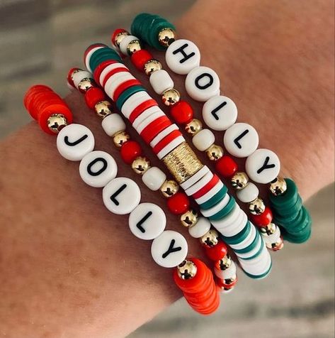 Preppy clay bead bracelets