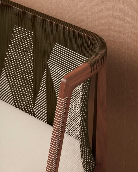 Woven Furniture Design, Creative Practice, Millwork Details, Upholstery Armchair, Furniture Design Chair, Furniture Details Design, Woven Furniture, Rattan Armchair, Furniture Interior Design