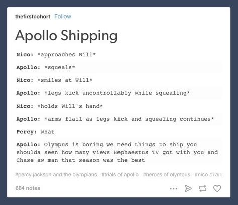 Shipping with Apollo, live feed from Camp Half-Blood! Percy And Apollo Ship, Da Fuq, Nathan Mackinnon, Percy Jackson Comics, The Greek Gods, Percy Jackson Ships, Percy Jackson Head Canon, Percy Jackson Quotes, Percy Jackson Fan Art