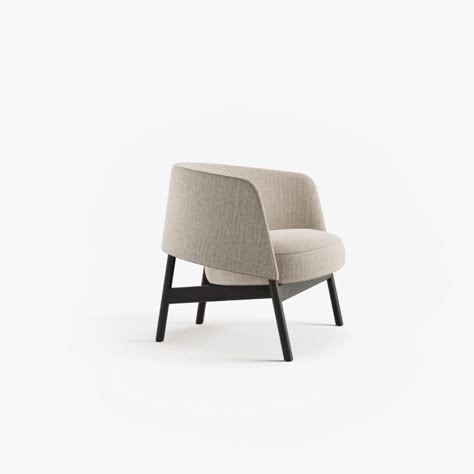 The curved back armchair called Collar chair designed by Bensen Sitting Room Interior Design, Armchair Decor, Tacloban, Chairs Lounge, Park Hyatt, Lounge Chair Design, Office Outdoor, Lounge Armchair, Single Chair